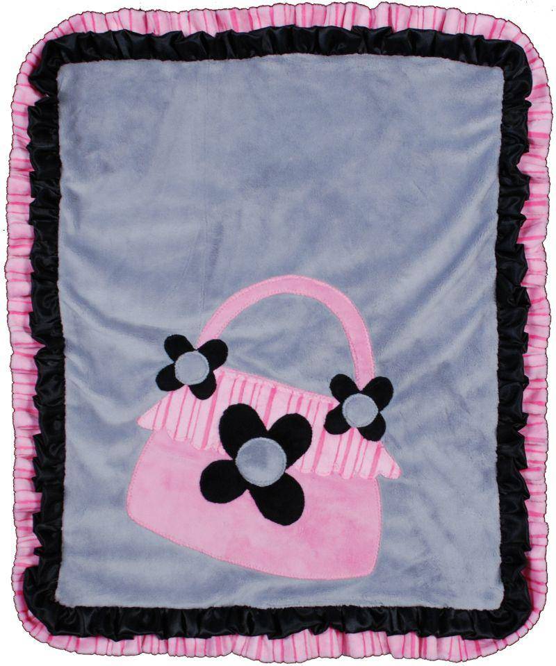 Jillie Goes Shopping Boogie Baby Crib Blanket with Ruffle