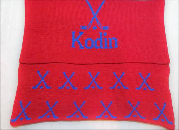 Hockey Double Cotton Knit Blanket - Twinkle Twinkle Little One