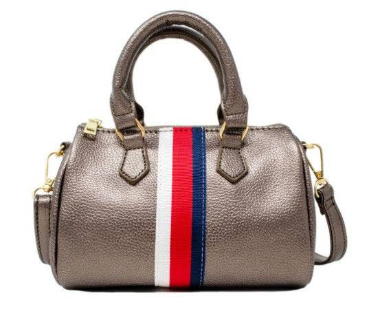 Striped Duffel Bag Handbag - Twinkle Twinkle Little One