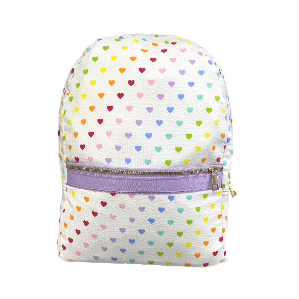 Tiny Hearts Seersucker Medium Backpack - Twinkle Twinkle Little One