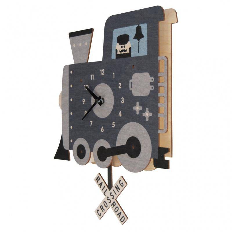 Train Pendulum 3-D Clock