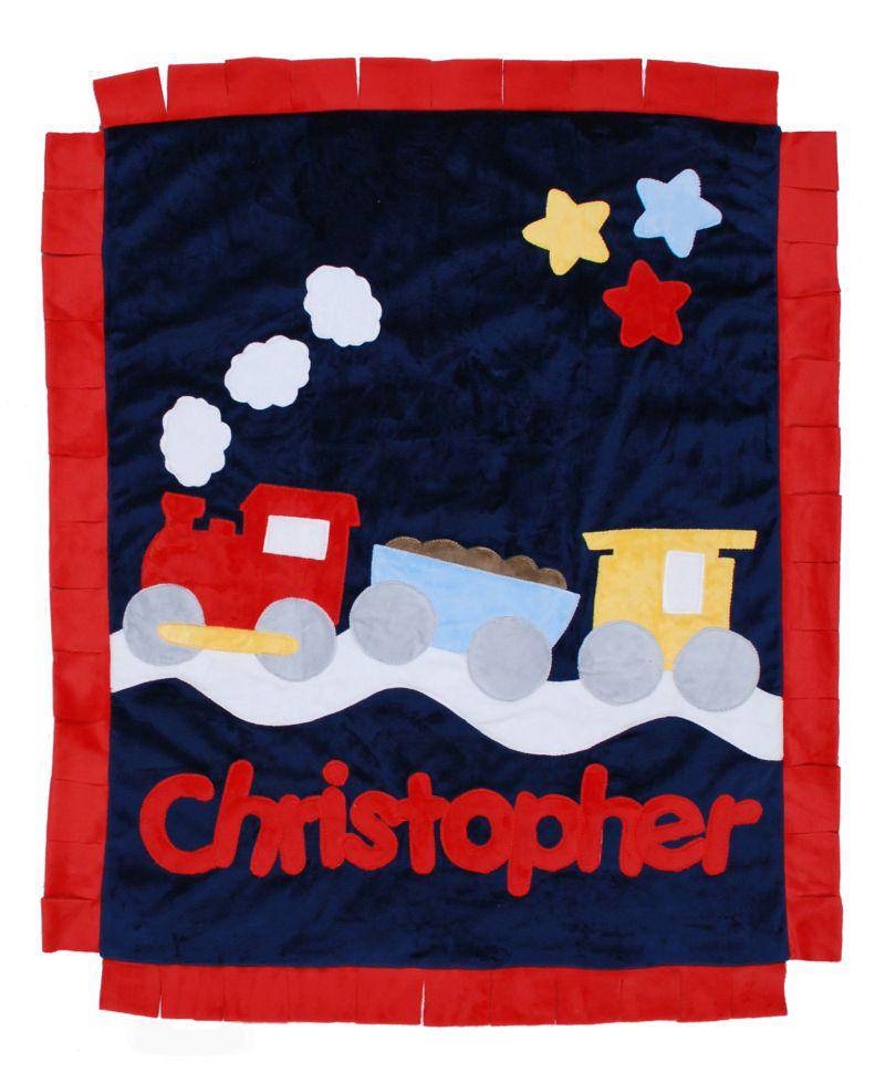 Train Boogie Baby Crib Blanket with Flange