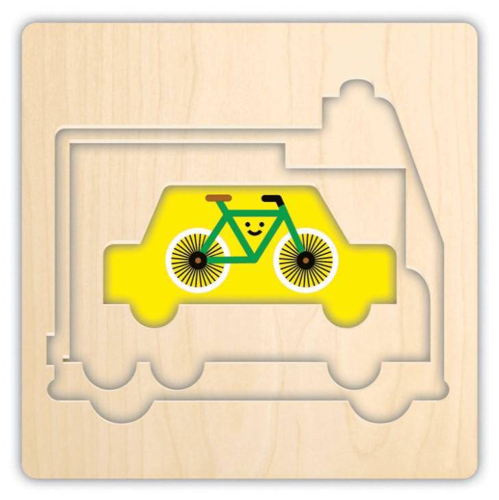Transportation 4 Layer Wood Puzzle