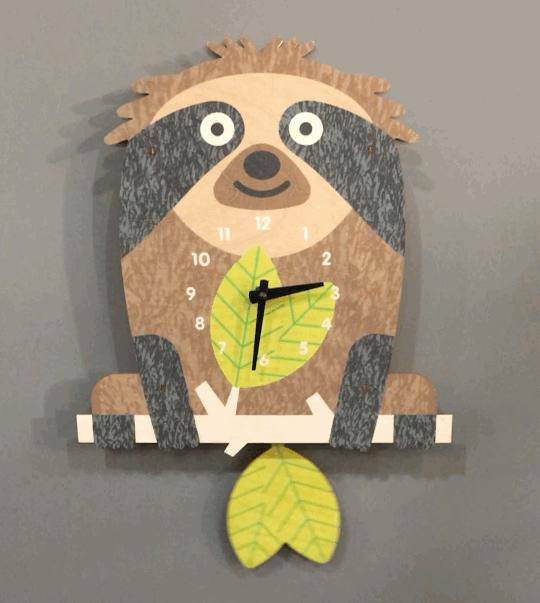 Tree Sloth Pendulum 3-D Clock