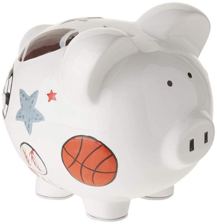 Watercolor Sports Pig Bank - Twinkle Twinkle Little One
