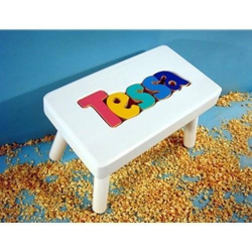 Personalized Name & Birthday Stool