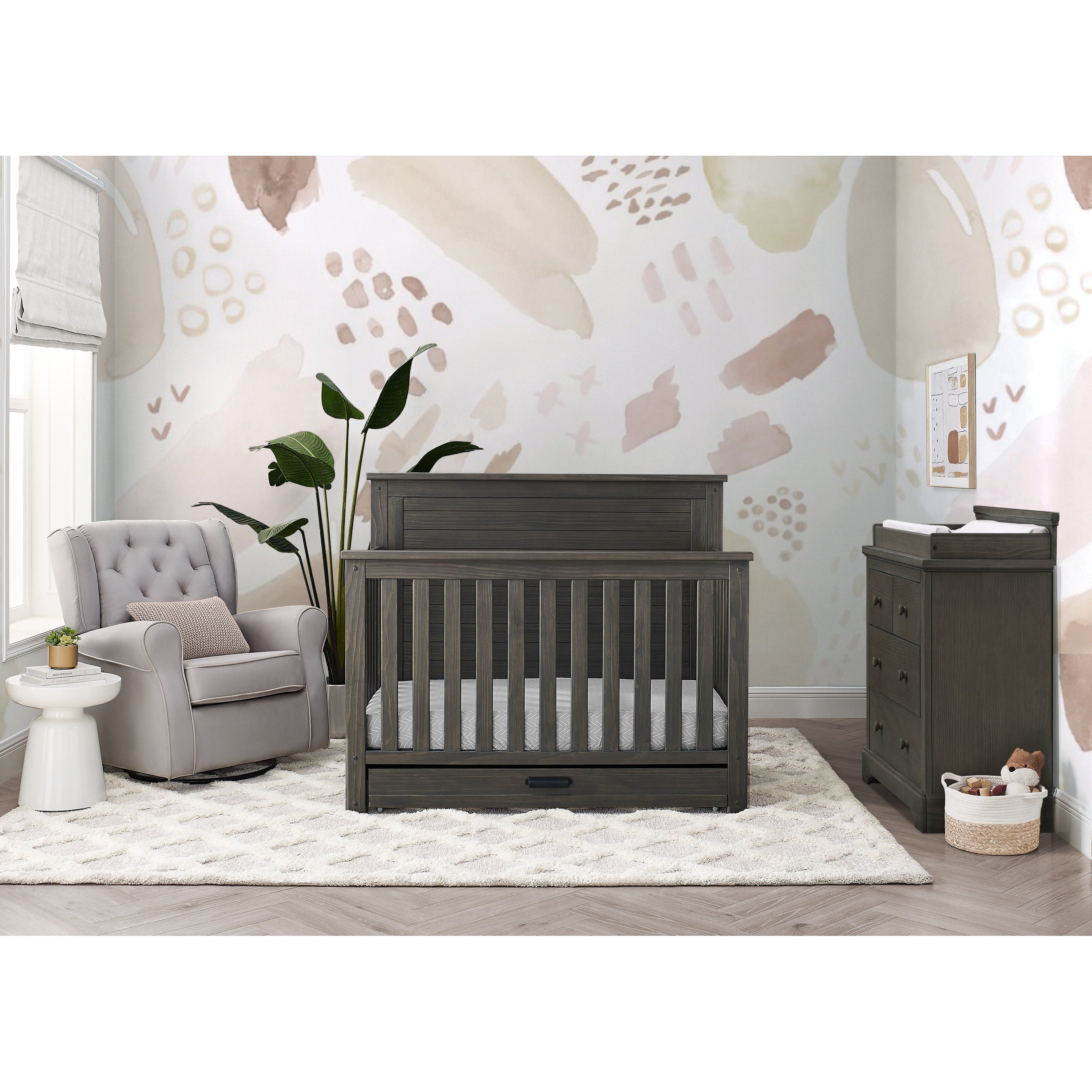 Cameron 6-in-1 Convertible Crib with Trundle Drawer - Twinkle Twinkle Little One