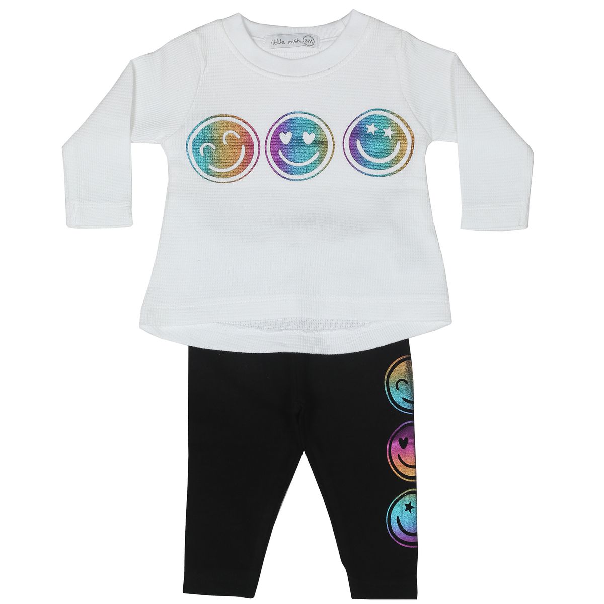 Black Multi Smile Tee & Legging Set - Twinkle Twinkle Little One