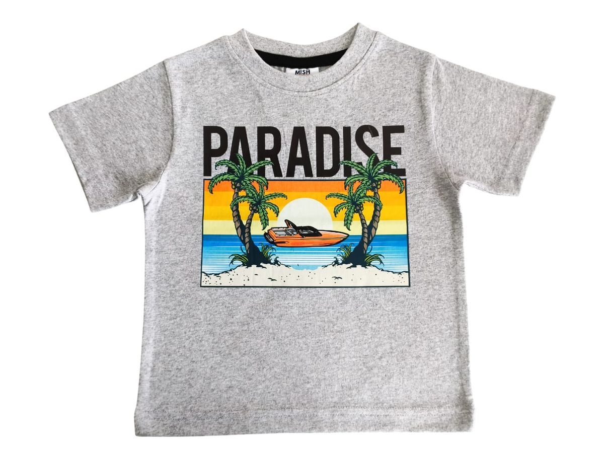 Speed Boat Tee - Heather Grey