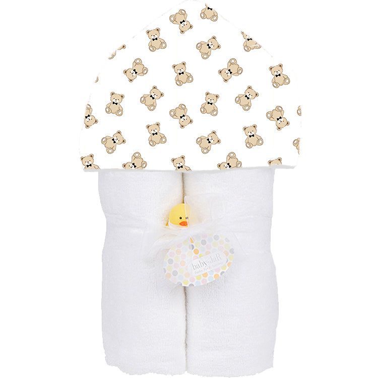 Bowtie Teddy Deluxe Hooded Towel