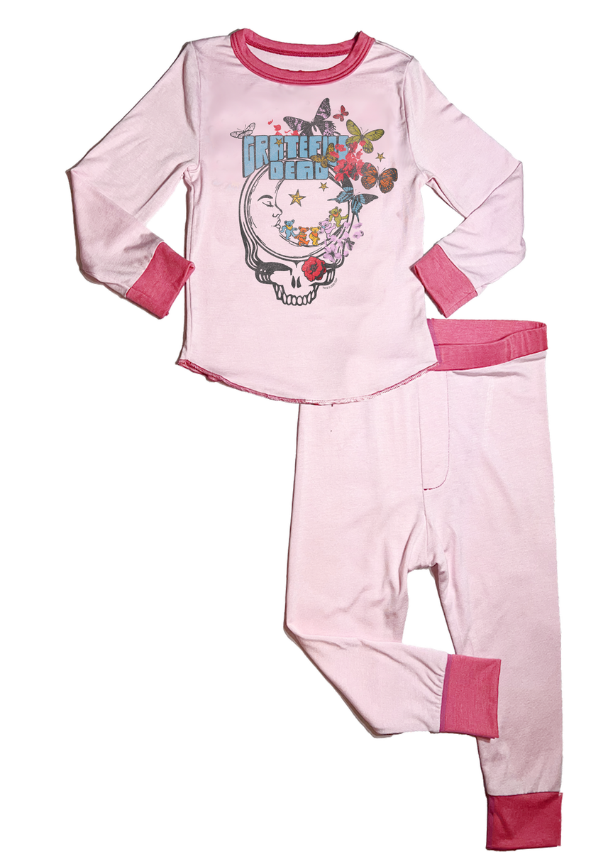 Grateful Dead Goodnight Stealie Bamboo PJ Set - Pink