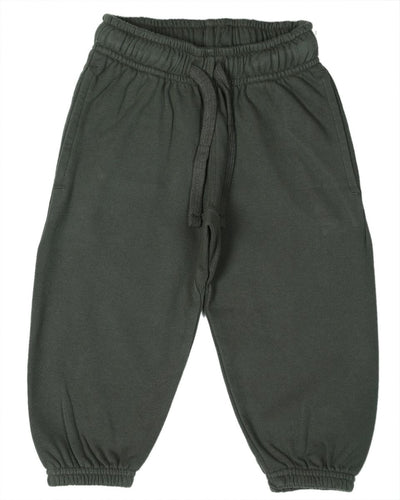 Olive Frech Terry Bolt Zip Hoodie & Sweatpant Set
