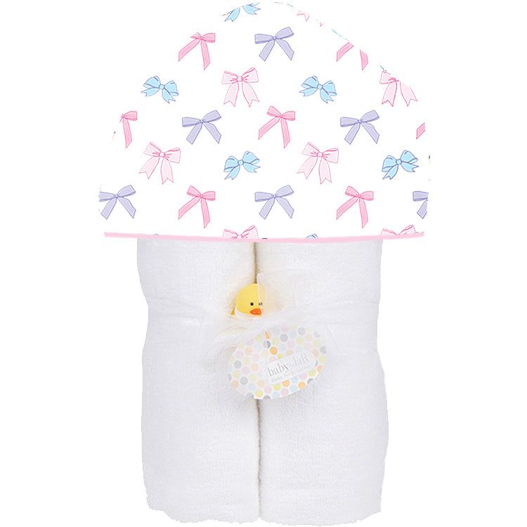 Bows Plush Deluxe Hooded Towel