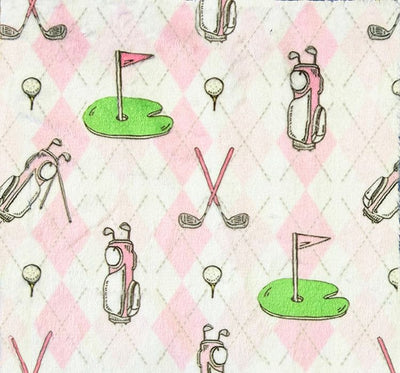 Tee Time Pink Plush Deluxe Hooded Towel