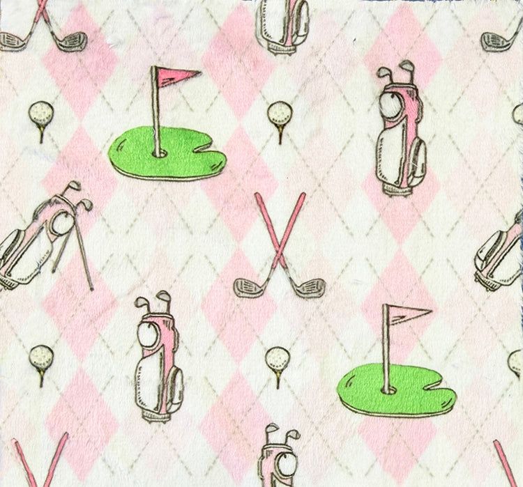 Tee Time Pink Plush Deluxe Hooded Towel