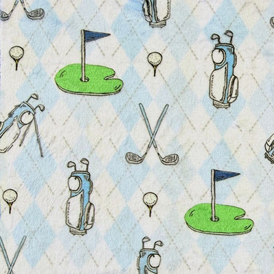 Tee Time Blue Plush Deluxe Hooded Towel
