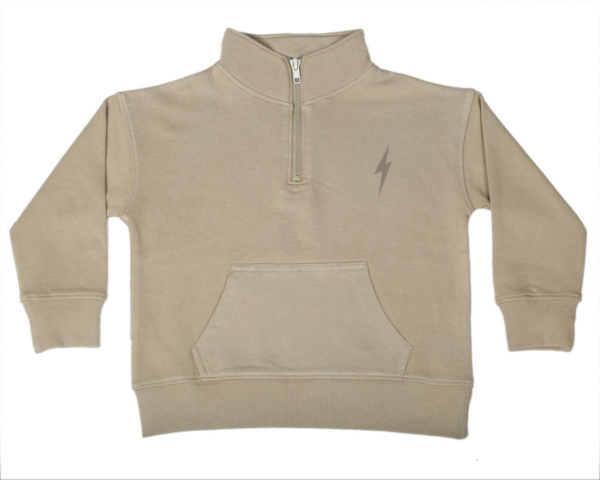 Stone French Terry Bolt 1/4 Zip Sweatshirt & Pocket Jogger Pant