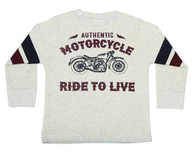 Oatmeal Moto Taping Thermal Long Sleeve Shirt