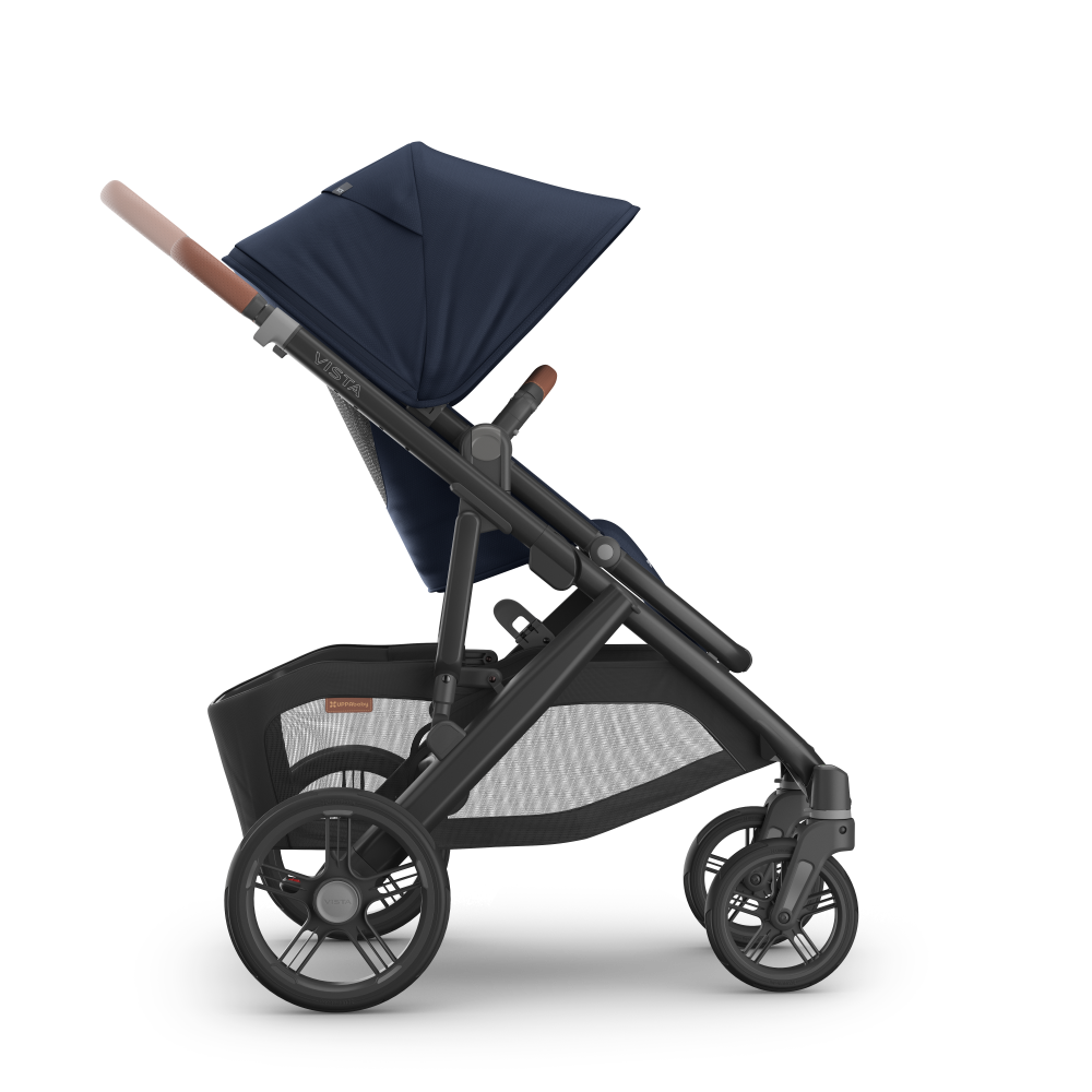 Buy noa-dark-blue-carbon-frame-chestnut-leather UPPAbaby Vista V3 Stroller