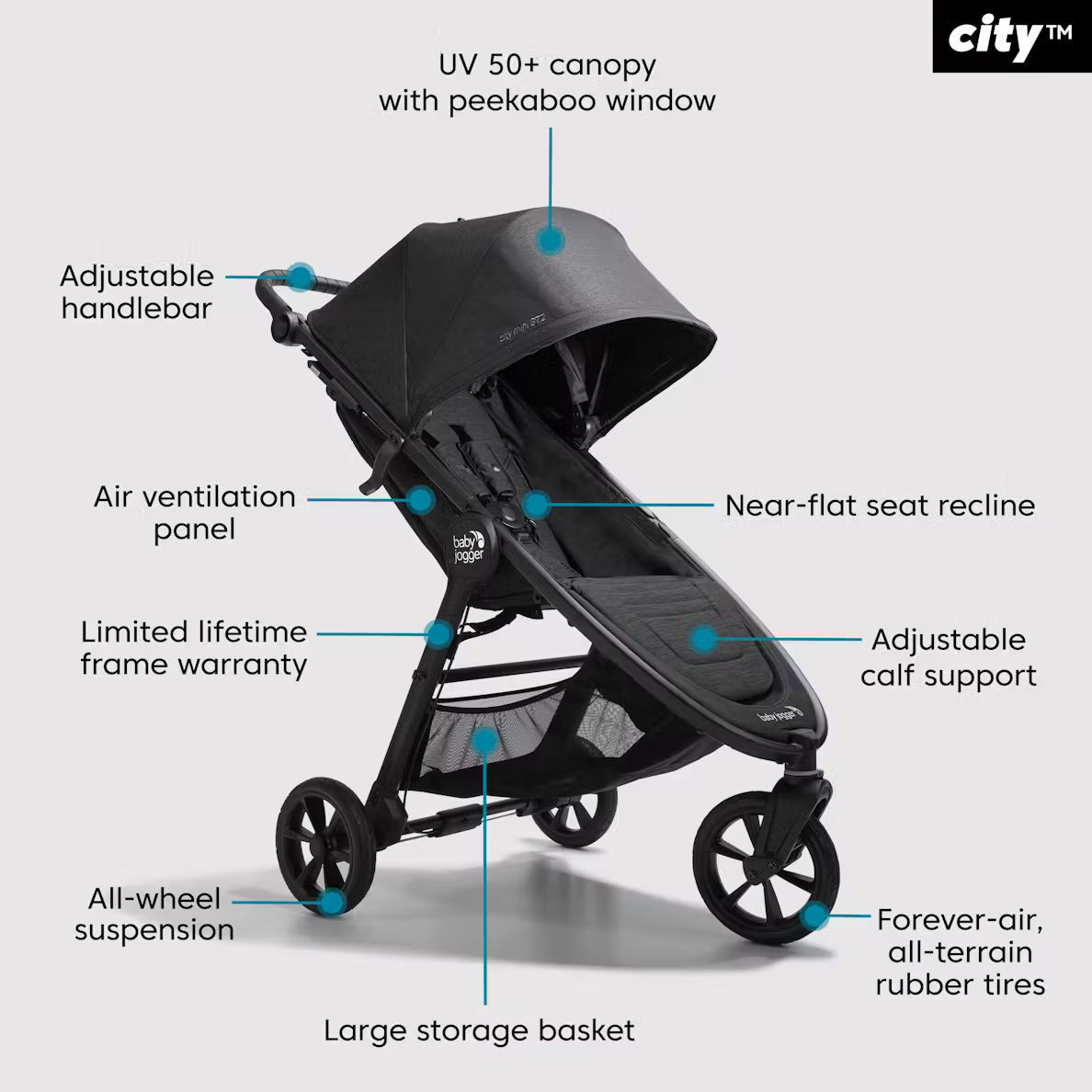 Baby Jogger City Mini GT2 Single Stroller - Twinkle Twinkle Little One