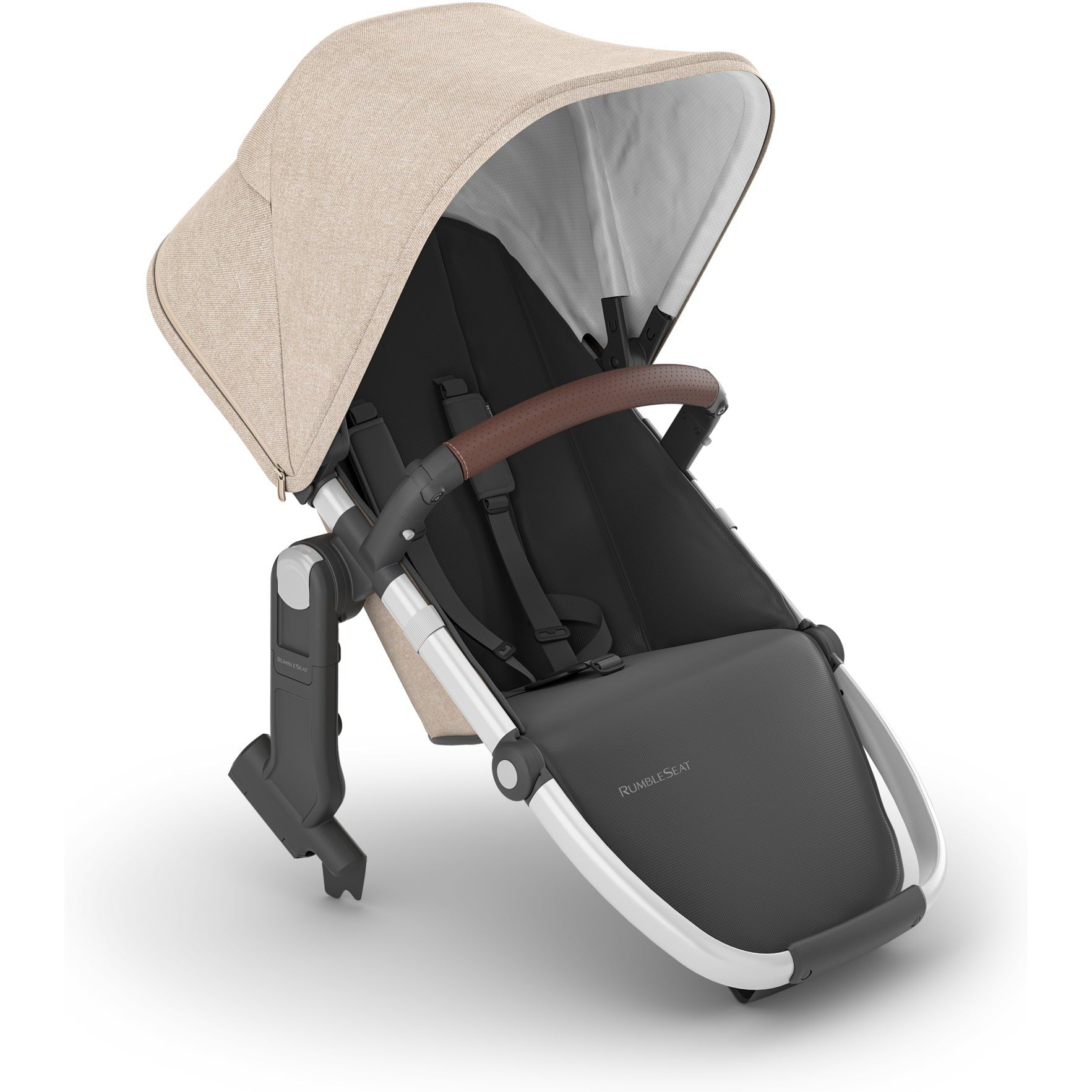 Buy declan-oat-melange-silver-frame-chestnut-leather UPPAbaby Vista V2+ RumbleSeat