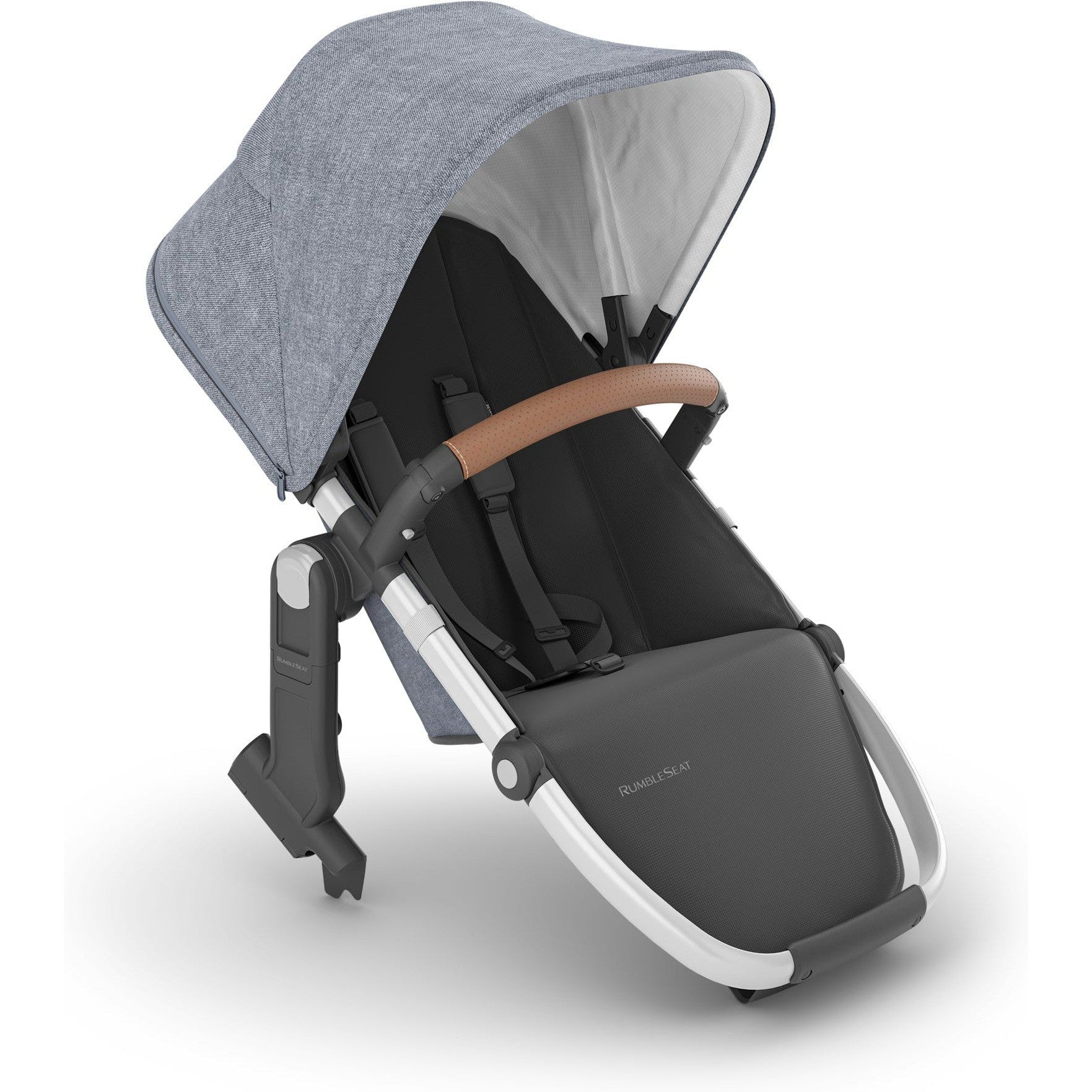 Buy gregory-blue-melange-silver-frame-saddle-leather UPPAbaby Vista V2+ RumbleSeat