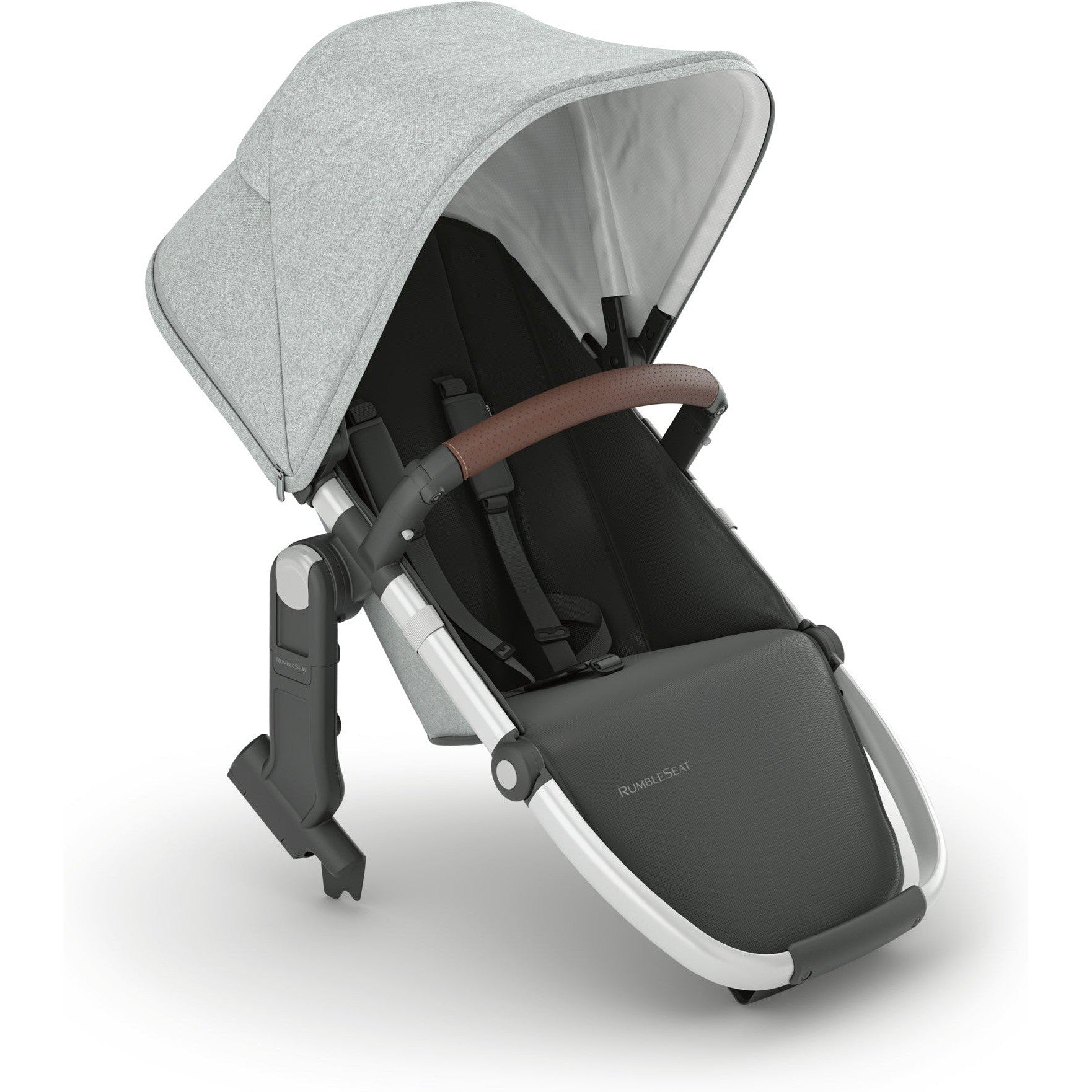 Buy stella-grey-brushed-melange-silver-frame-chestnut-leather UPPAbaby Vista V2+ RumbleSeat