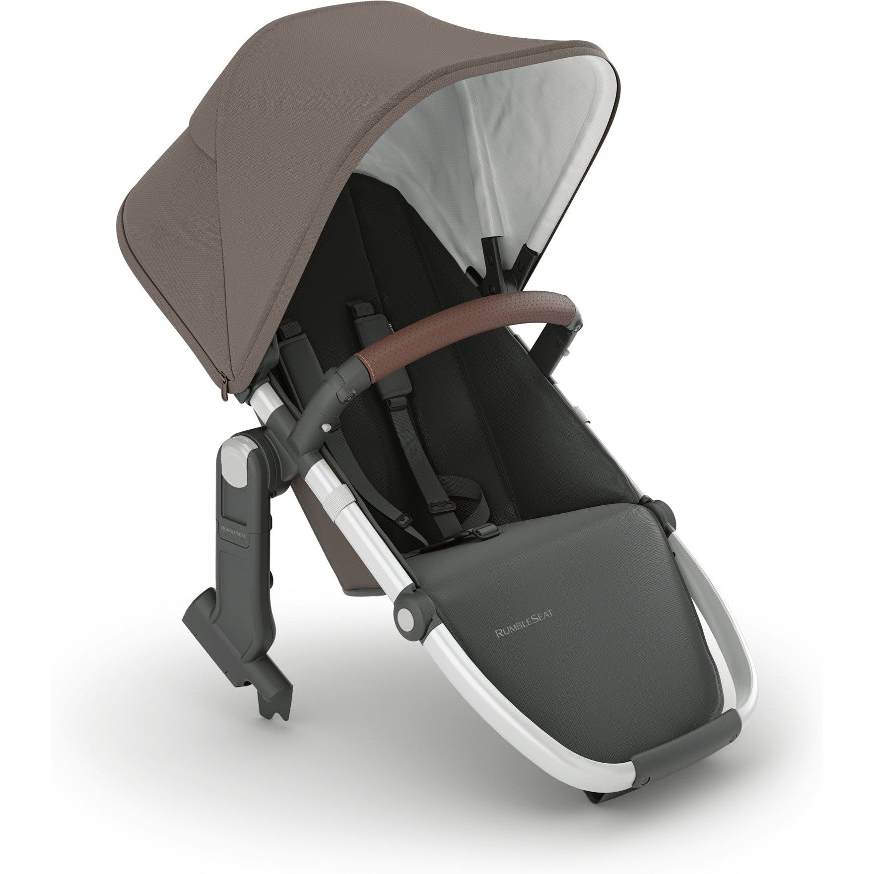Buy theo-dark-taupe-silver-frame-chestnut-leather UPPAbaby Vista RumbleSeat V2+