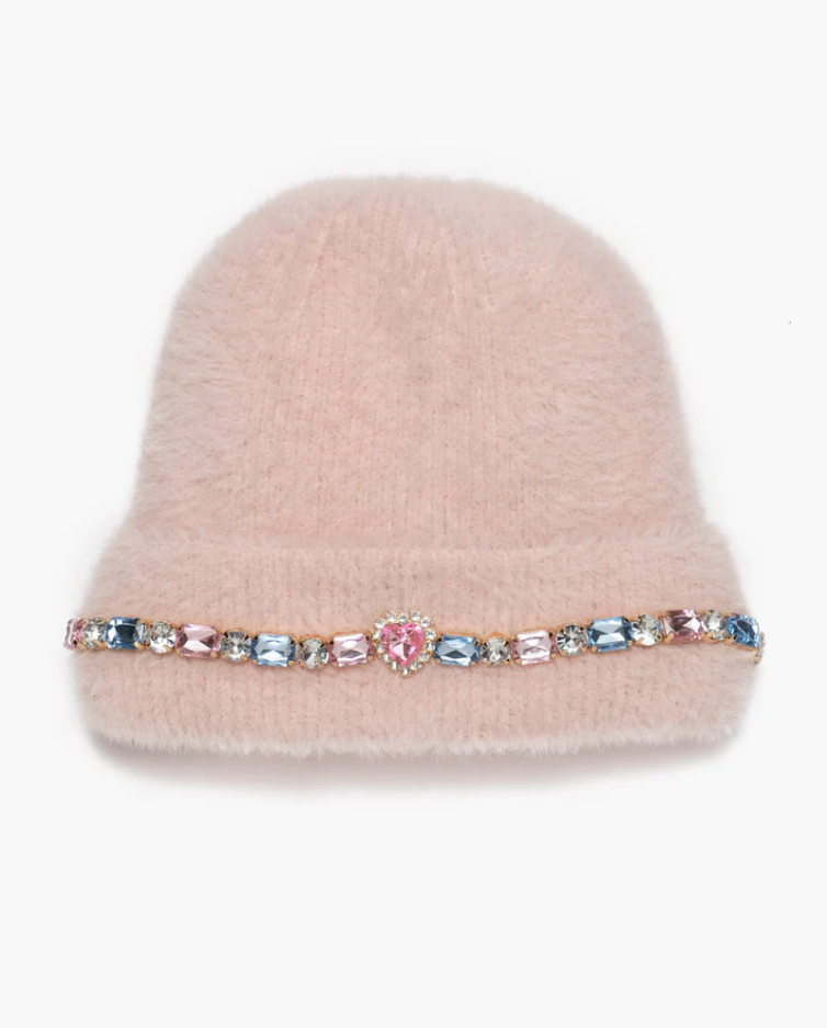 Cotton Candy Jeweled Beanie