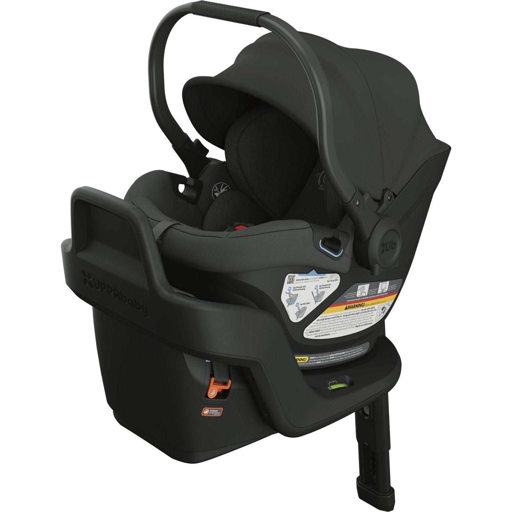 Buy jake-charcoal-black-leather UPPAbaby Aria Lightweight Infant Car Seat + Base