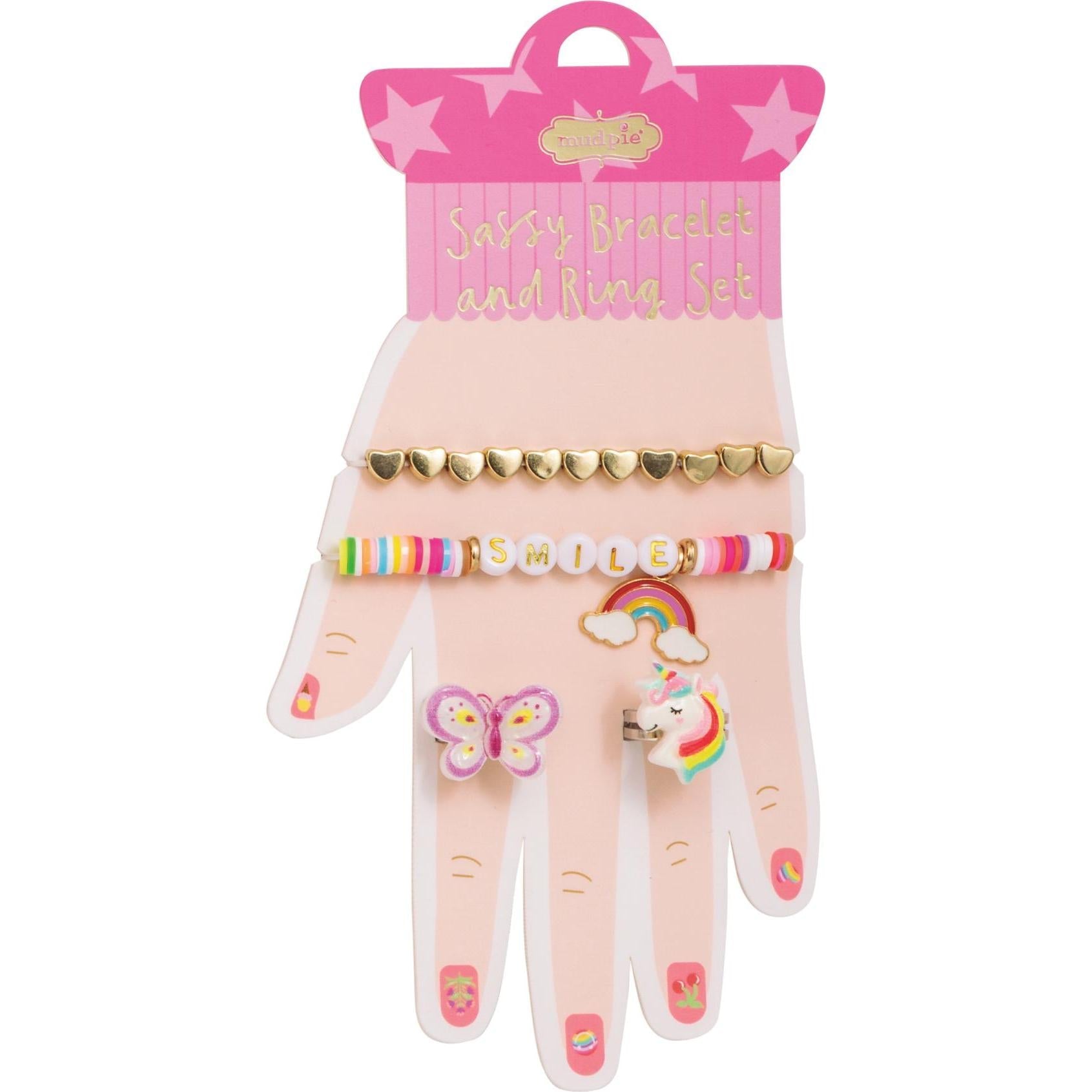 Hot Pink Bracelets Rings Card