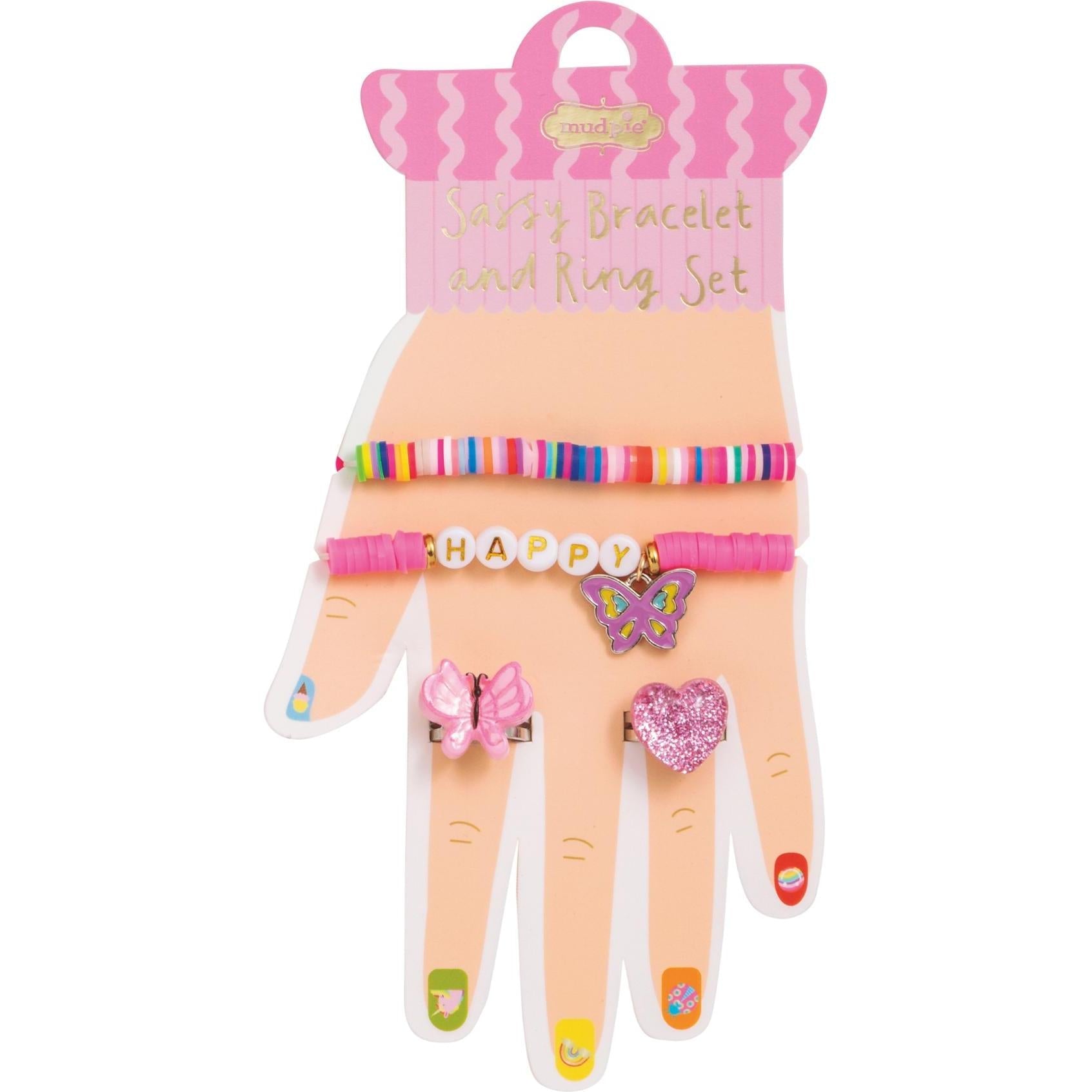 Pink Bracelets Rings Card