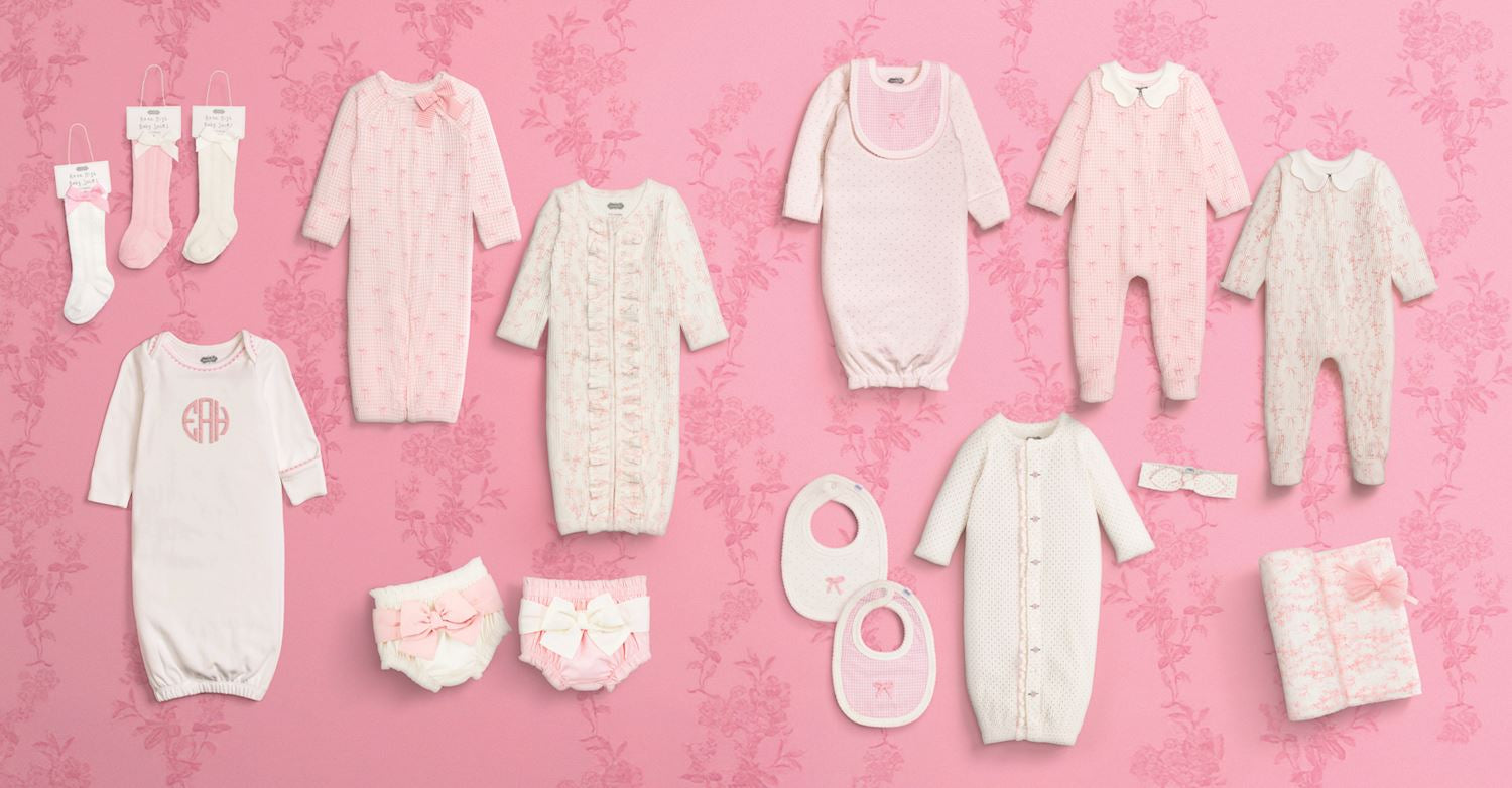 Pink Toile Swaddle & Headband Set