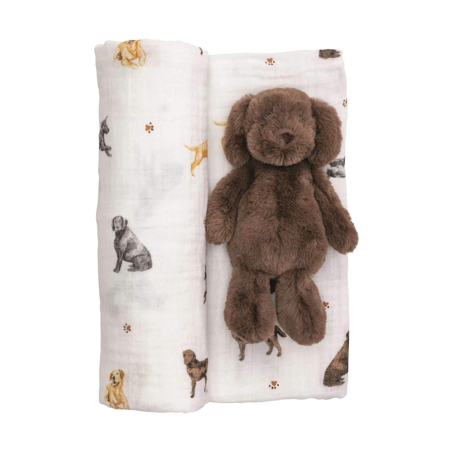 Lab Swaddle & Rattle Set