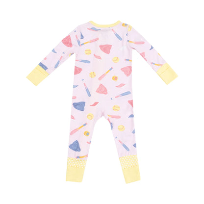 Softball 2 Way Zipper Romper - Twinkle Twinkle Little One