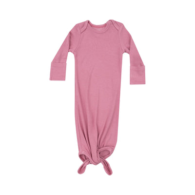 Ribbed Wild Rose Knotted Gown - Twinkle Twinkle Little One