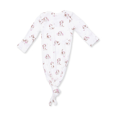 Angel Dear Explorer Puppy Pink Knotted Gown and Knot Headband