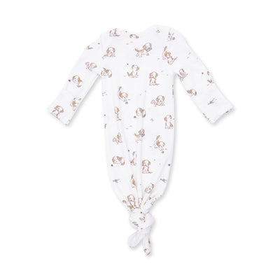 Angel Dear Explorer Puppy Blue Knotted Gown and Beanie Hat