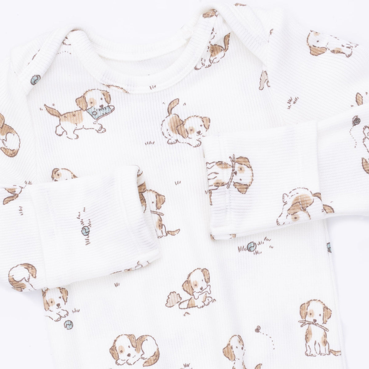 Angel Dear Explorer Puppy Blue Knotted Gown and Beanie Hat