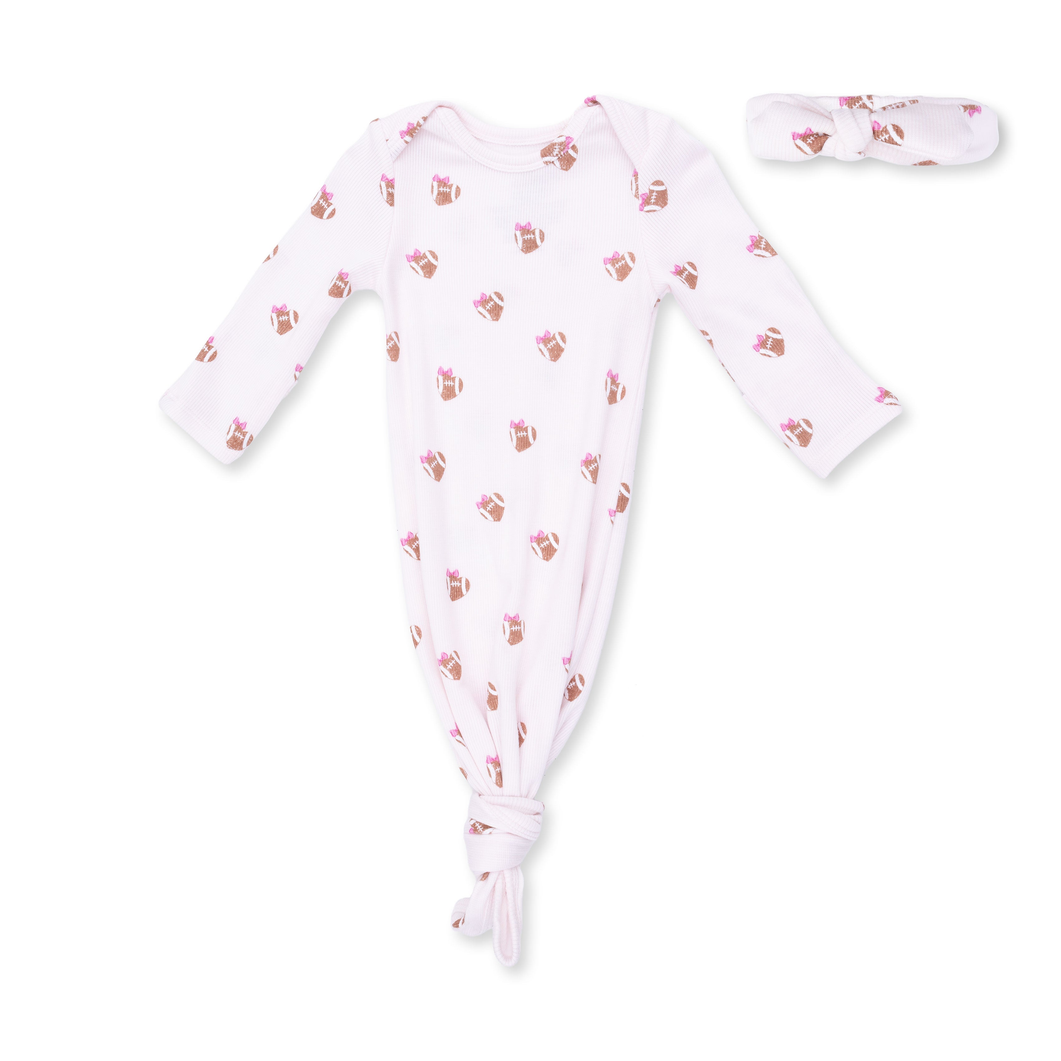 Angel Dear Mini Football Hearts Knotted Gown and Headband