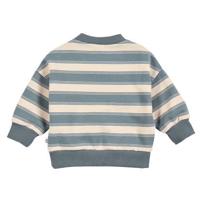 Stripe Sweat Set - Oak/Stormy Blue - Twinkle Twinkle Little One