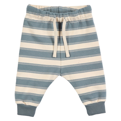 Stripe Sweat Set - Oak/Stormy Blue - Twinkle Twinkle Little One