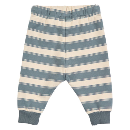 Stripe Sweat Set - Oak/Stormy Blue - Twinkle Twinkle Little One