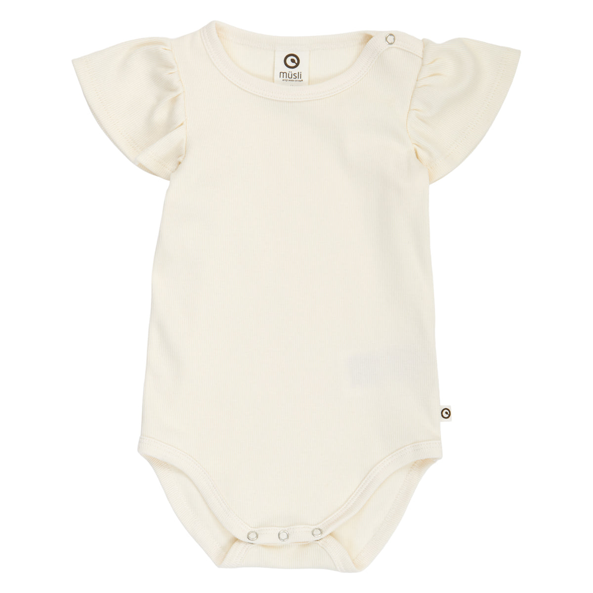 Rib Frill Short Sleeve Onesie & Primrose Knot Pant Set
