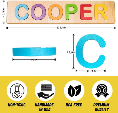 Custom Personalized Wooden Name Puzzle - Made in the USA! - Twinkle Twinkle Little One
