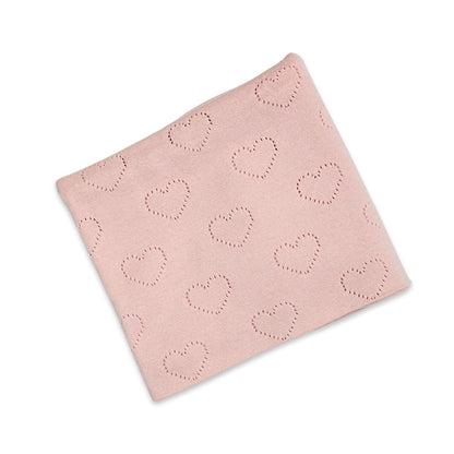 Love Hearts - Organic Cotton Pointelle Knit Baby Blanket - Twinkle Twinkle Little One