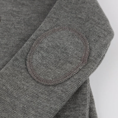 Mini Honeycomb Elbow Patch Henley 2 Pc Set - Charcoal - Twinkle Twinkle Little One