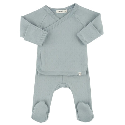 Pointelle Kimono Set - Twinkle - Sky Blue - Twinkle Twinkle Little One