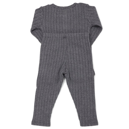 Cable Pocket Henley Set - Pepper - Twinkle Twinkle Little One