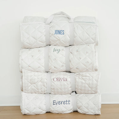Minky/Faux Fur Nap Mat - Twinkle Twinkle Little One
